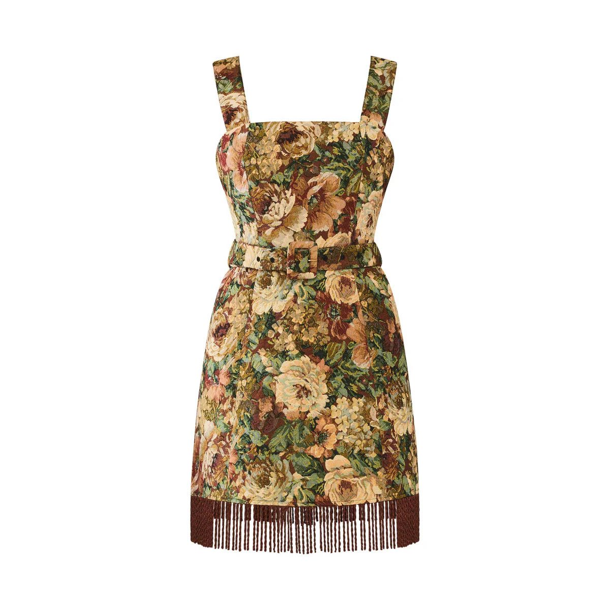 Sarah Bird Mini Dress in Flora Floral Jacquard | Over The Moon
