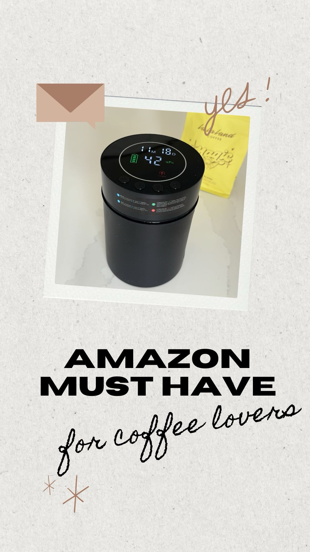 This coffee canister would make the PERFECT gift for the coffee connoisseur in your life this holiday season! The vacuum seal keeps your beans fresher, longer — and it’s on a major sale now for Black Friday! 

#LTKHoliday #LTKGiftGuide #LTKSaleAlert