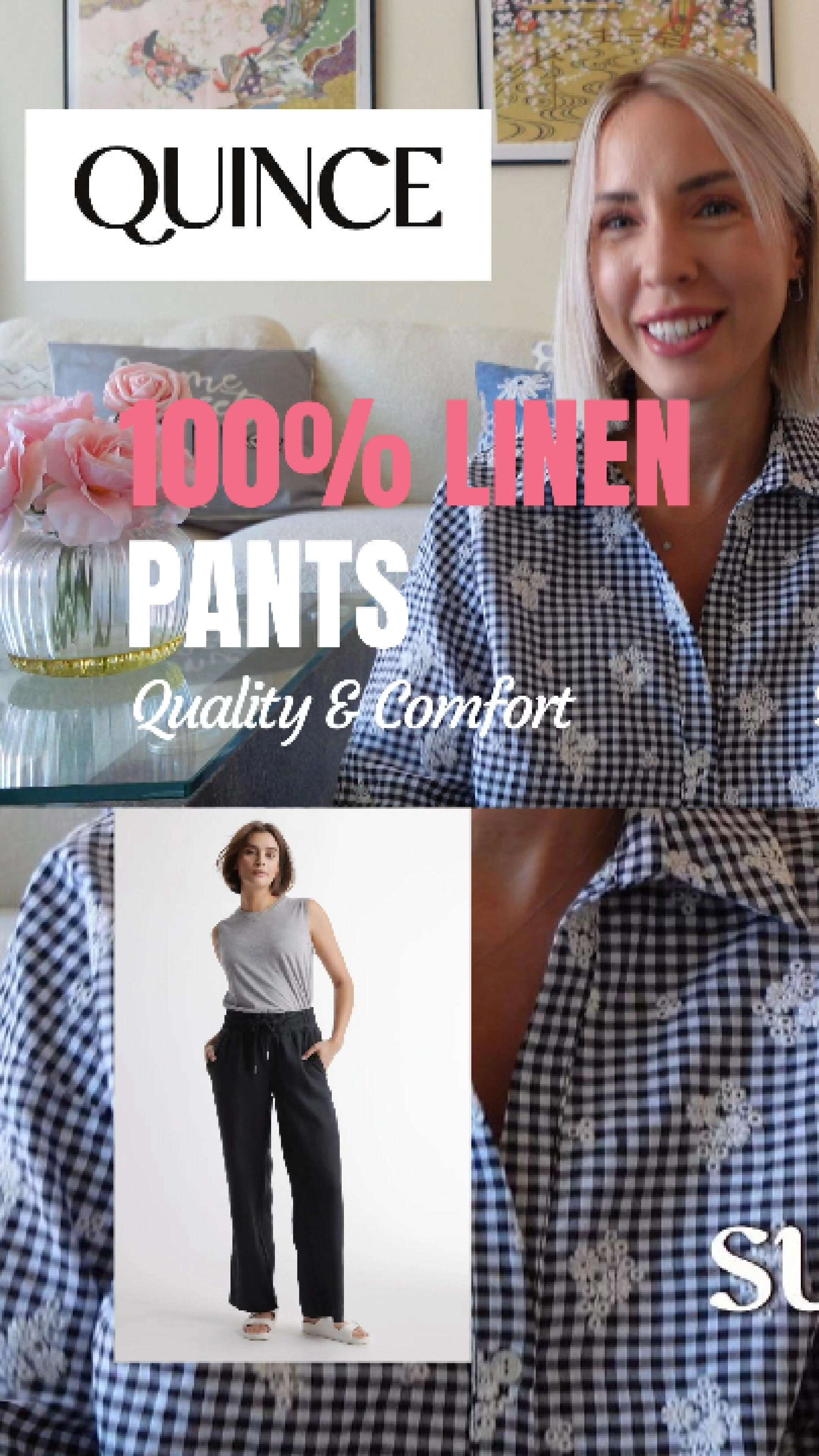 he Quince black linen pants that are going with every single outfit this season and the quality is unreal 🖤✨

#LTKstyletip #LTKfindsunder100 #LTKtravel #Quince #QuinceFinds #LinenPants #BlackLinenPants #LinenStyle #SummerPants #ElevatedBasics #OutfitInspo #AffordableFashion #LinenFashion #QuinceStyle #LTKfashion 

 #LTKMothersDay #LTKgrwm #LTKootd