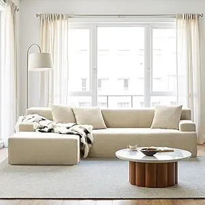 HULALA HOME 111" Modular Sectional Sofa, Oversized Boneless Sofa Cloud Couch with L-Shaped Chaise... | Amazon (US)