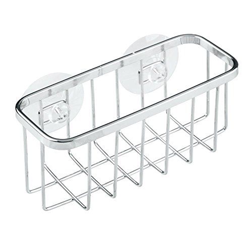 iDesign Gia Stainless Steel Organizer, Dish Sponge Holder Basket with Suction Cups, Ideal for Kitche | Amazon (US)