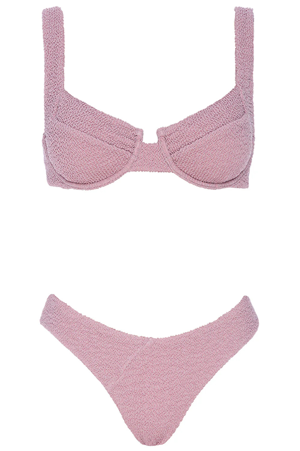 Laguna Bikini Crinkle Rose Set | VETCHY