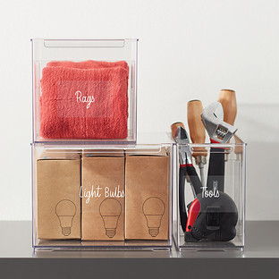 Everything Organizer® Garage Labels Clear/White Pkg/120 | The Container Store