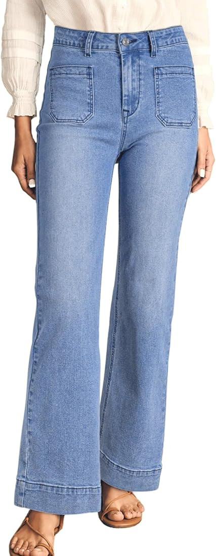 Astylish Women's Wide Leg Jeans High Waisted Stretchy Straight Leg Jeans Loose Trendy Denim Pants... | Amazon (US)