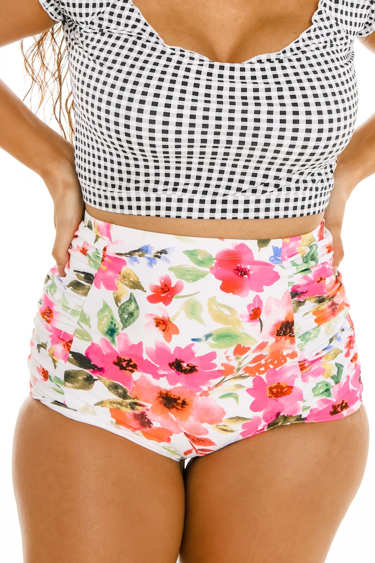 Sun Baked Bottoms | Pink Floral | Coral Reef Swim