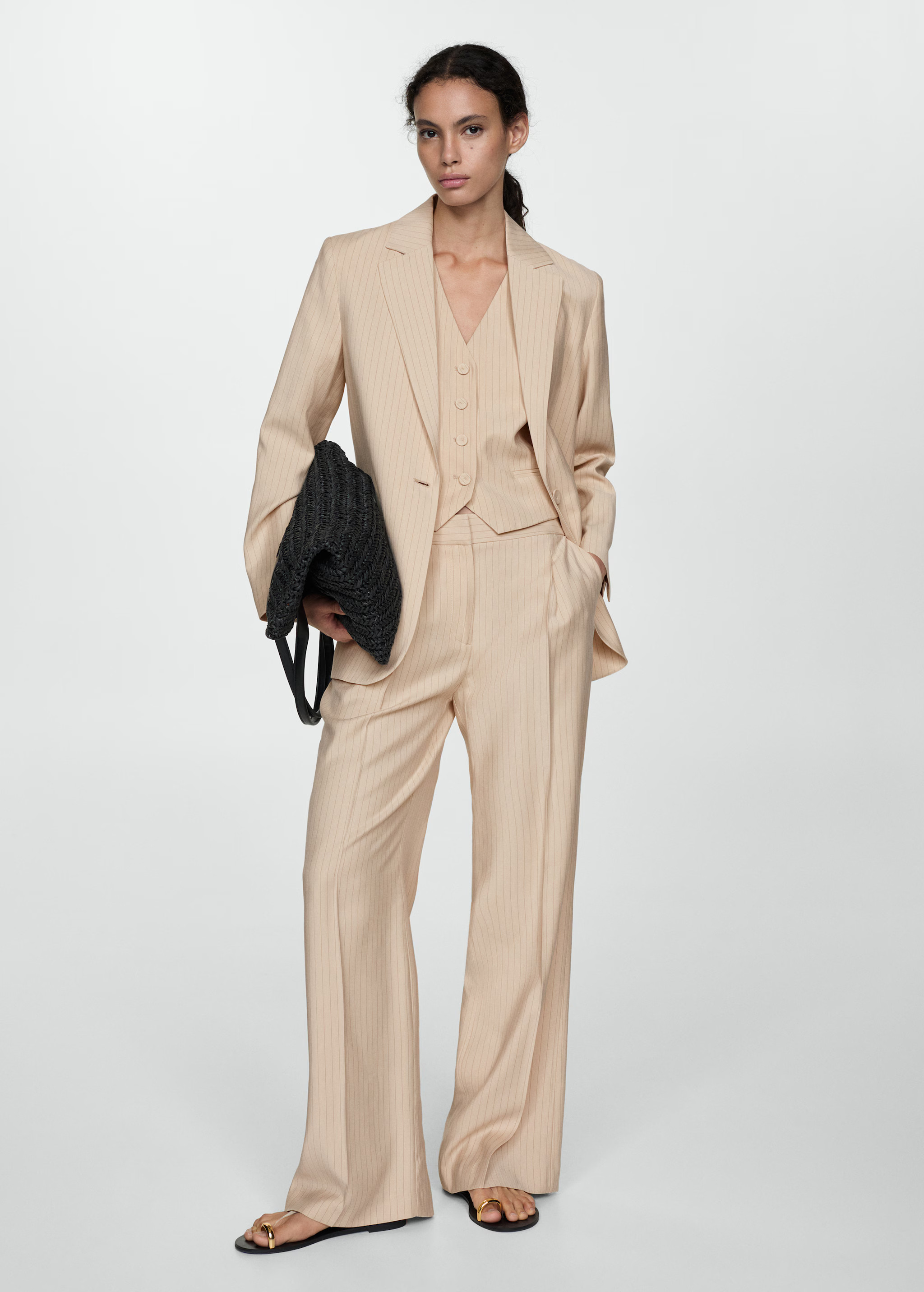 Pinstripe suit blazer | MANGO (US)