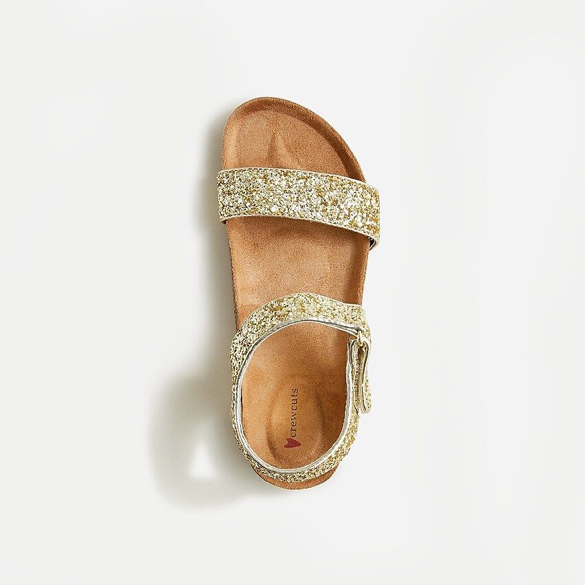 Girls' cork-sole glitter-strap sandals | J.Crew US