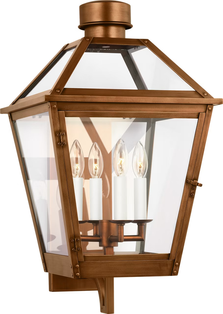 Chapman & Myers Hyannis Large Lantern Natural Copper - Visual Comfort | Visual Comfort