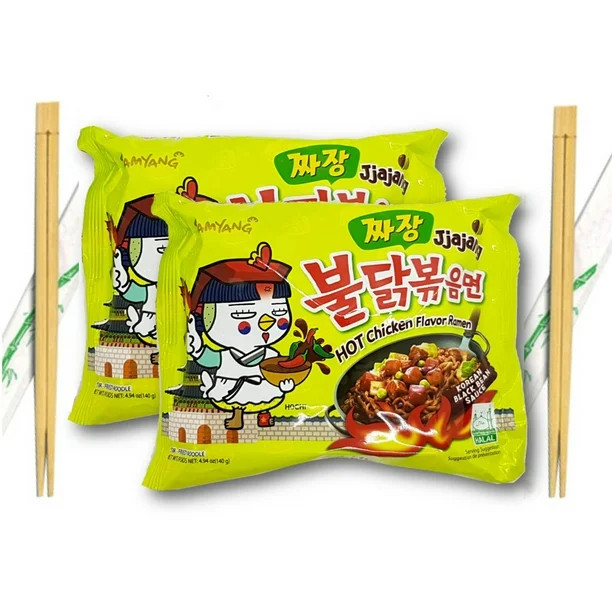 Samyang Jjajang Buldak Spicy Ramen  Korean Black Bean Sauce Hot Chicken Stir-Fried Noodles with W... | Walmart (US)