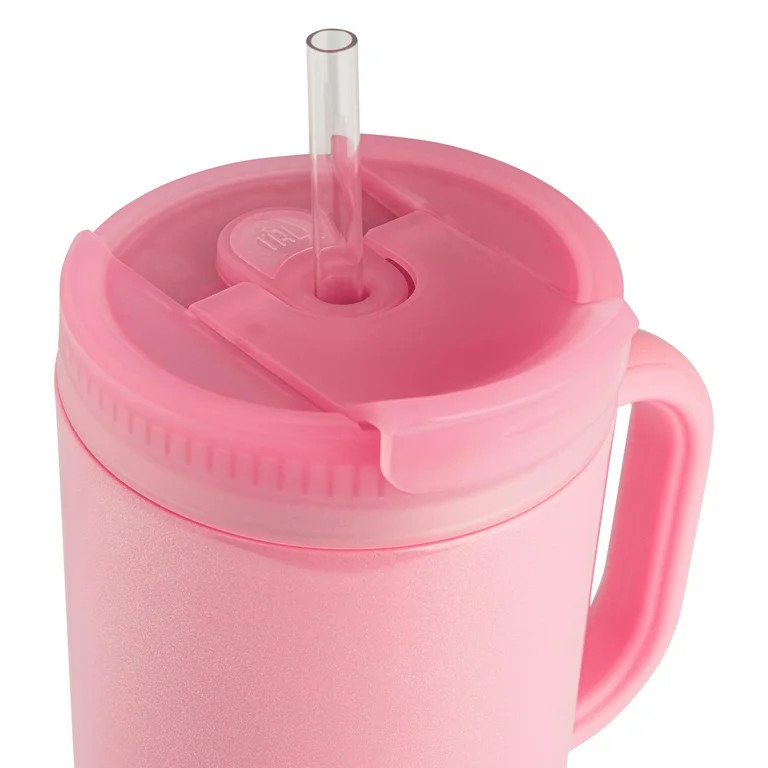 TAL Stainless Steel Hudson Tumbler with Straw 40 fl oz, Shimmering Pink - Walmart.com | Walmart (US)