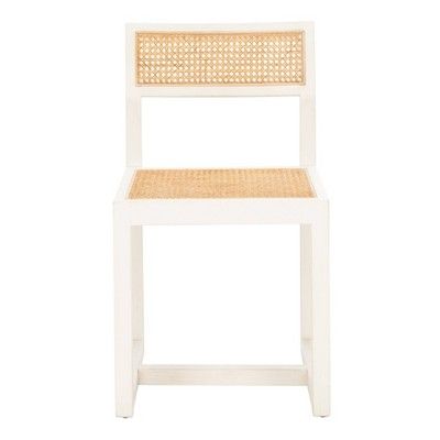 Bernice Cane Dining Chair White/Natural - Safavieh | Target