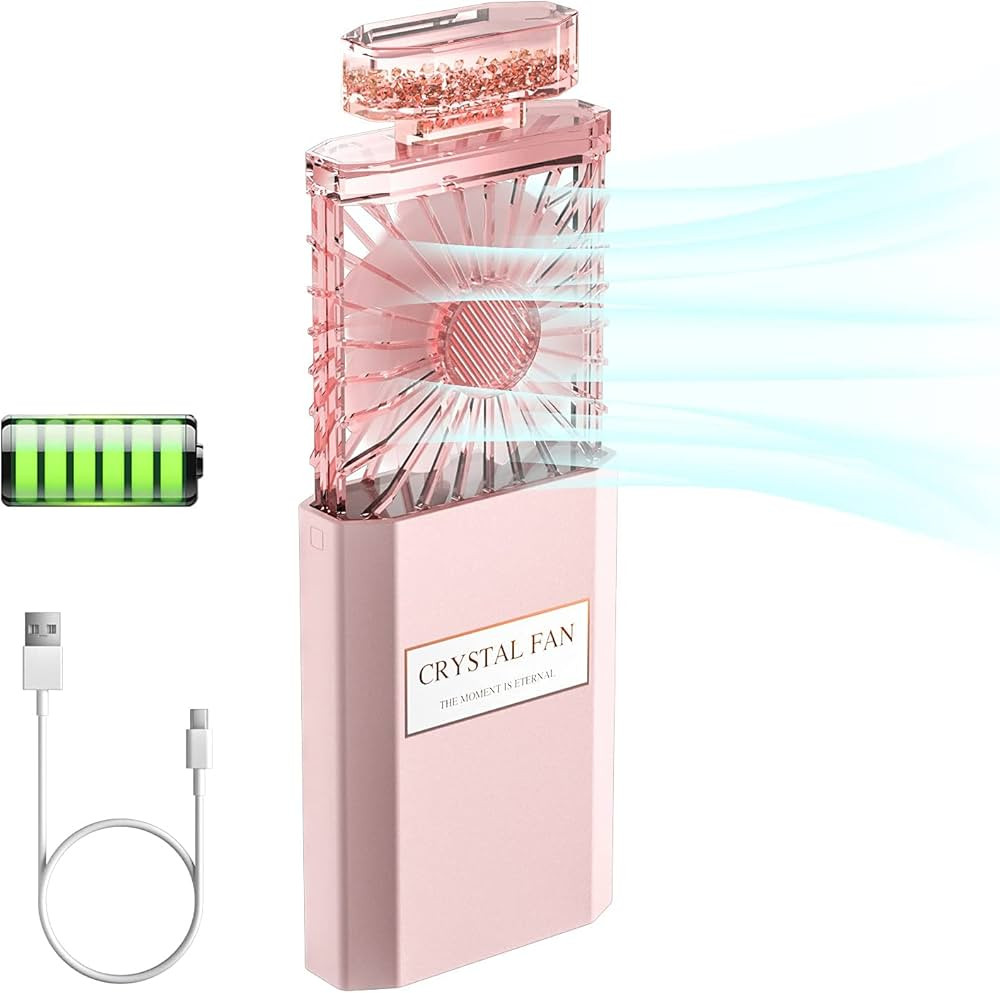 LIGHTDESIRE Portable Handheld Fan, Lady USB Mini Hand Fans with Fragrance, Small Personal Fan wit... | Amazon (US)