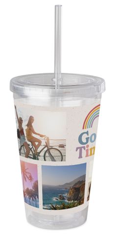 Groovy Good Times Acrylic Tumbler with Straw by Shutterfly | Shutterfly | Shutterfly