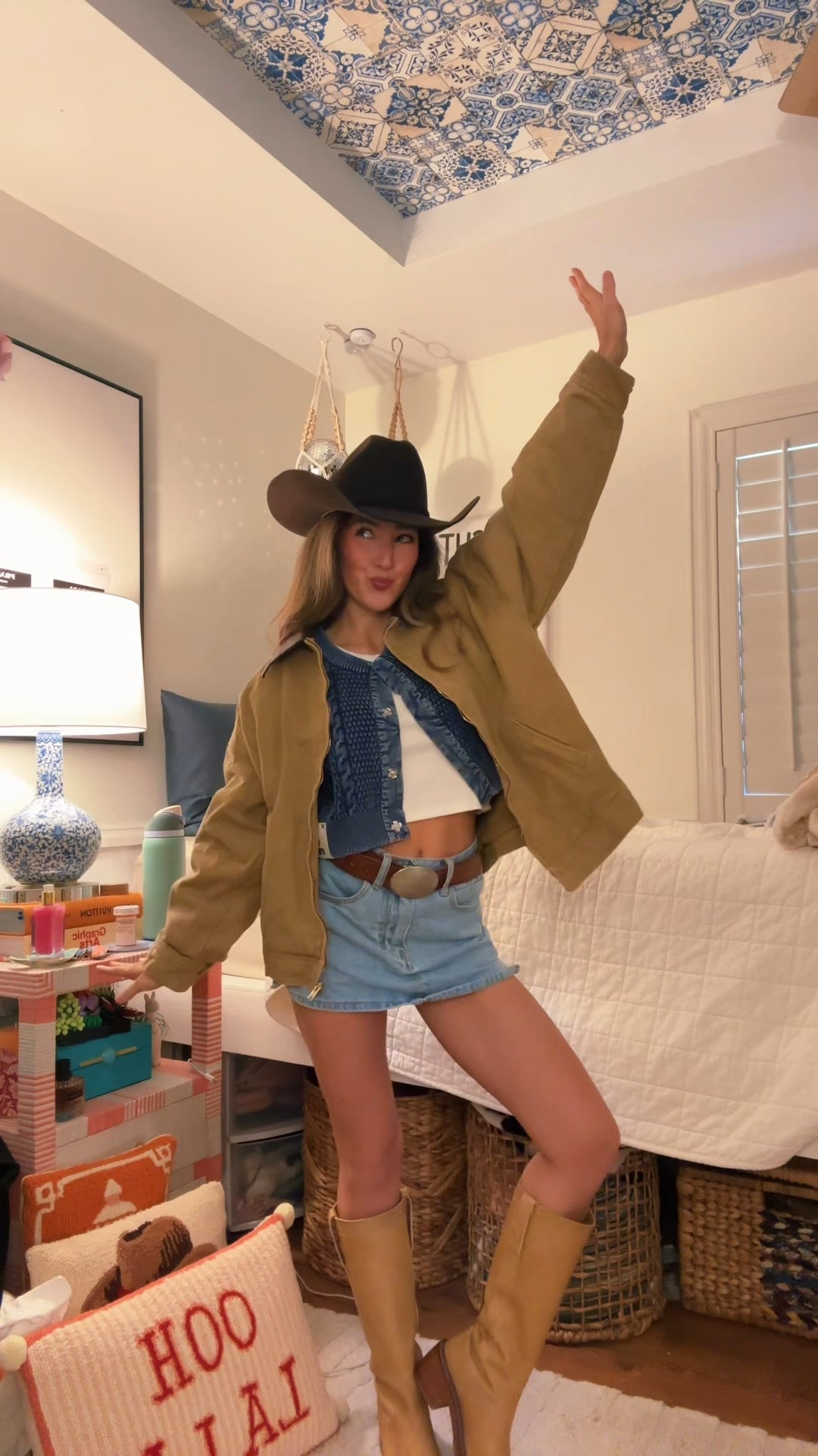 Barn jacket outfit! I’m 5’2 wearing a small in the jacket and skirt & an XS in the cardigan 

#LTKCyberWeek #LTKFindsUnder100 #LTKStyleTip