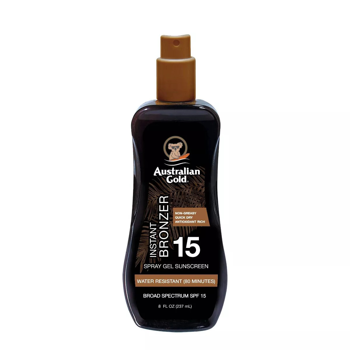 Australian Gold Sunscreen Spray Gel with Instant Bronzer - 8 fl oz | Target