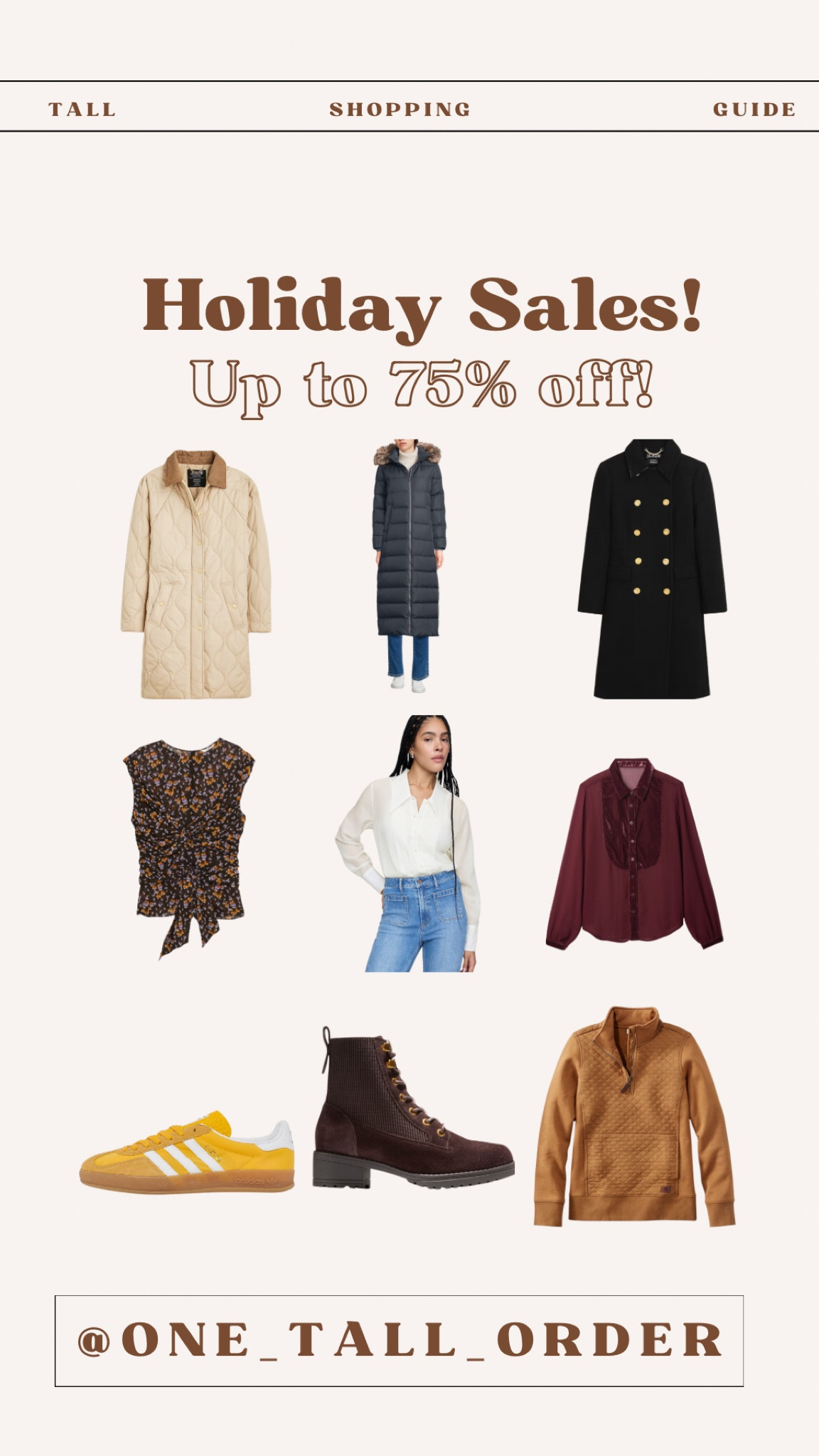The holiday sales are here, and there are some amazing deals to snag! 🎁

L.L. Bean: Up to 50% off—perfect for grabbing a timeless, high-quality sweater or pullover.
J.Crew: Extra 60% off sale items—so many gorgeous finds at unbeatable prices.
Gap: Up to 75% off—this is the spot for tall-friendly blouses and sweaters.
Athleta: Extra 30% off sale items—think extra-long joggers or wide-leg pants that fit like a dream.



#LTKSaleAlert #LTKHoliday #LTKGiftGuide
