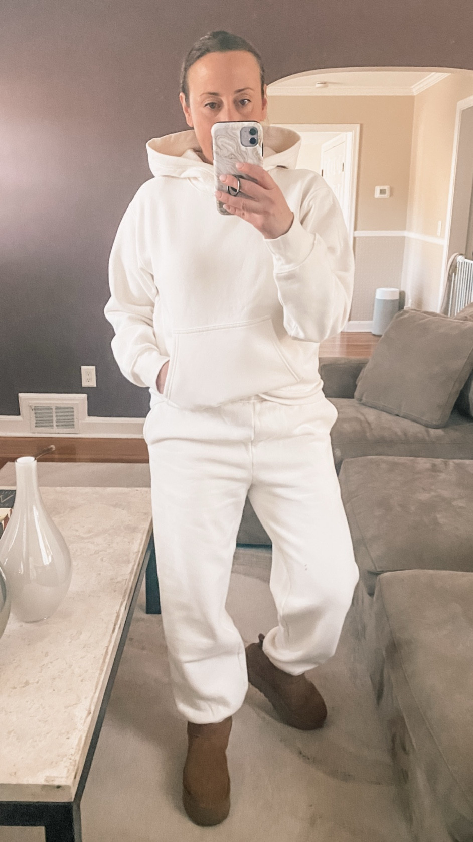 Loungewear. Winter outfit. Cozy. Sweatpants. Hoodie. Aritzia. Ugg boots. 

I love this set. Have it in several colors. Wearing size small in both  


#LTKActive #LTKFindsUnder100 #LTKSeasonal