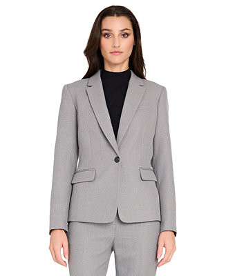Tahari ASL Women's Herringbone Peak Lapel Blazer - Macy's | Macy's