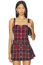 MAJORELLE Shane Top in Black & Red Plaid from Revolve.com | Revolve Clothing (Global)