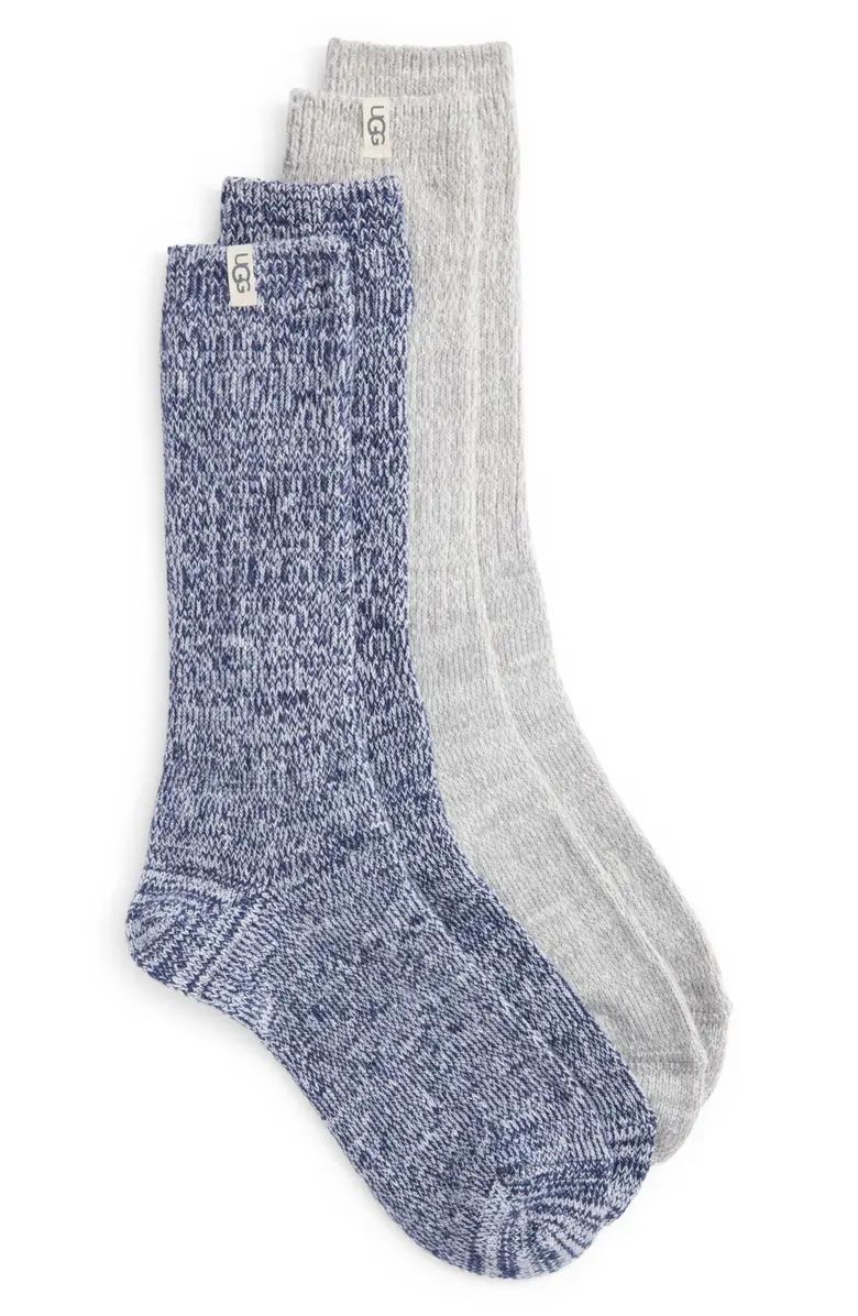 2-Pack Slouchy Ribbed Crew Socks | Nordstrom