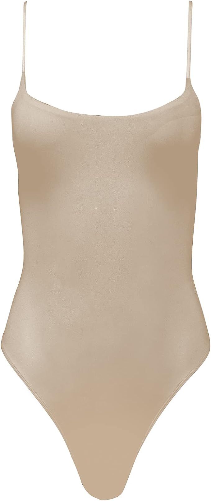 Almere Essential Adjustable Sleeveless Contour Cami Bodysuit | Amazon (US)