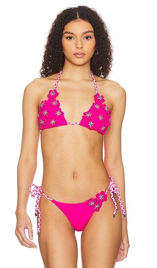 Delilah Bikini Top in Influencer Pink | Revolve Clothing (Global)