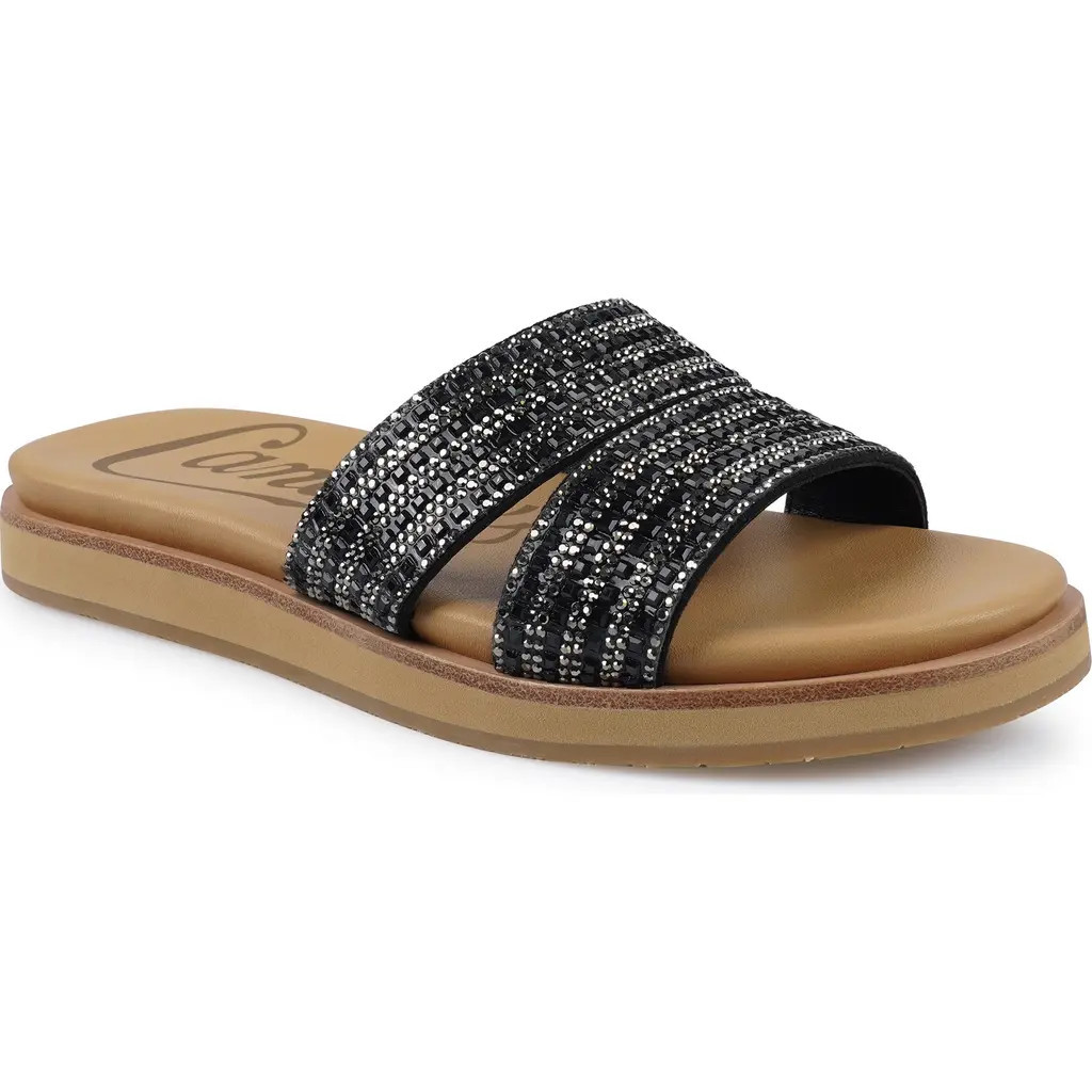 Candie's Slide Sandal in Black Suede at Nordstrom, Size 11 | Nordstrom