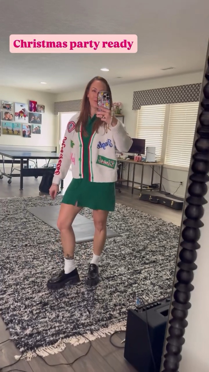 Christmas party ootd!
Size small in cardigan 

#LTKHoliday #LTKSeasonal #LTKgrwm