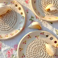 Handmade Ceramic Garlic Grater/Herb Stripper/ Spoon Rest Functional Pottery Dish | Etsy (US)