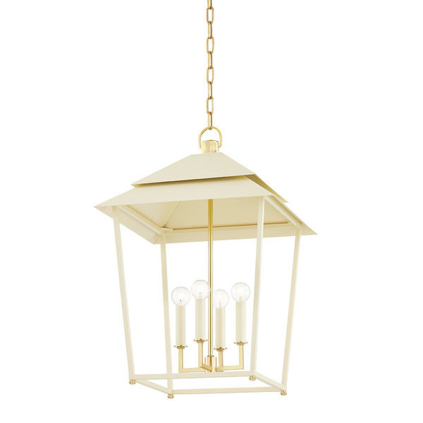 Natick 4 Light Large Aged Brass Lantern | Scout & Nimble