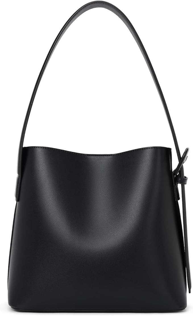 BOSTANTEN Bucket Bag Vegan Leather Shoulder Purses for Women Trendy Adjustable Strap | Amazon (US)