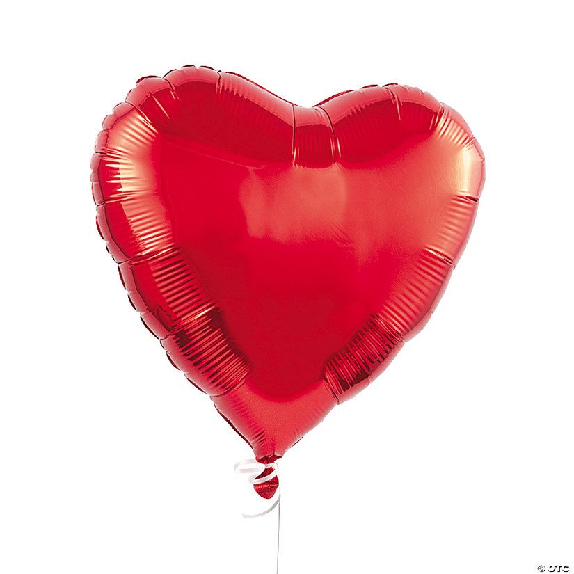Red Heart 18" Mylar Balloons - 12 Pc. | Oriental Trading Company