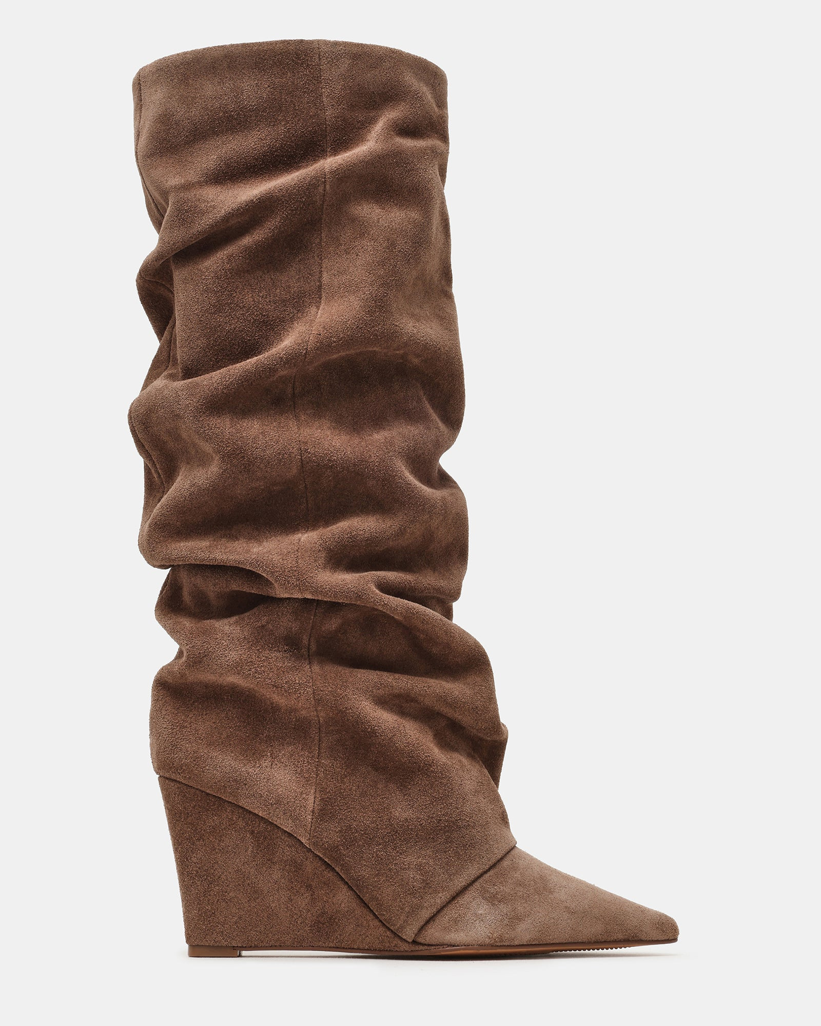 Steve Madden Women's Liberty Taupe Sued Cuffed Boots - Taupe Suede - Size 8.5 - Leather | Steve Madden (US)