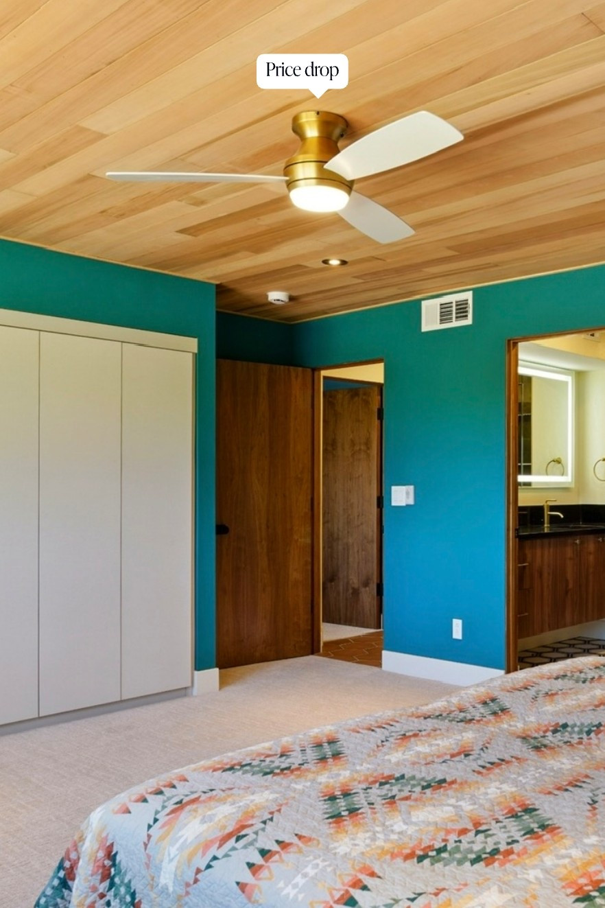 Ceiling fans may not be sexy but in this Palm Springs bedroom, it was a necessity. And this luxe brass and white fan from Visual Comfort is currently on sale! 

#LTKSaleAlert #LTKHome