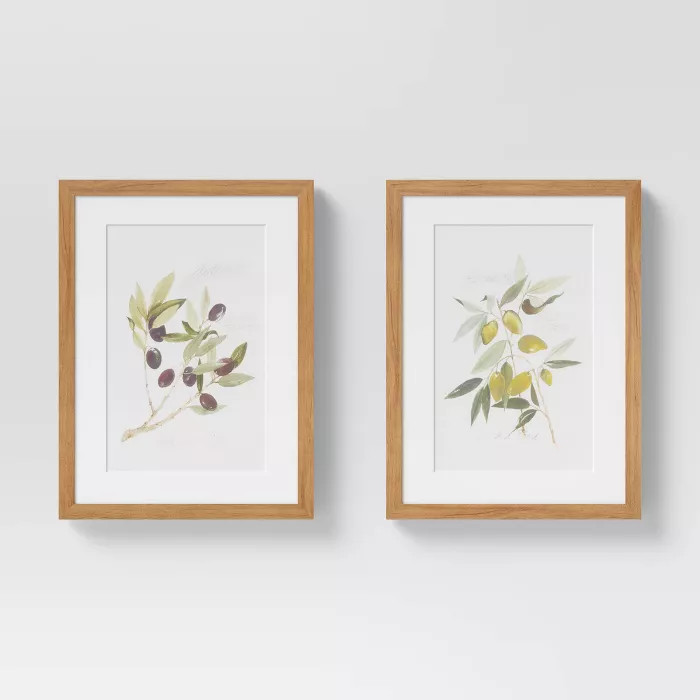 (Set of 2) 12" x 16" Olives Framed Wall Art - Threshold™ | Target