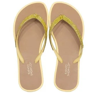 Chinelo Feminino Tiras Com Strass Sapato Show G42 Sapato Show Amarelo | Dafiti (BR)