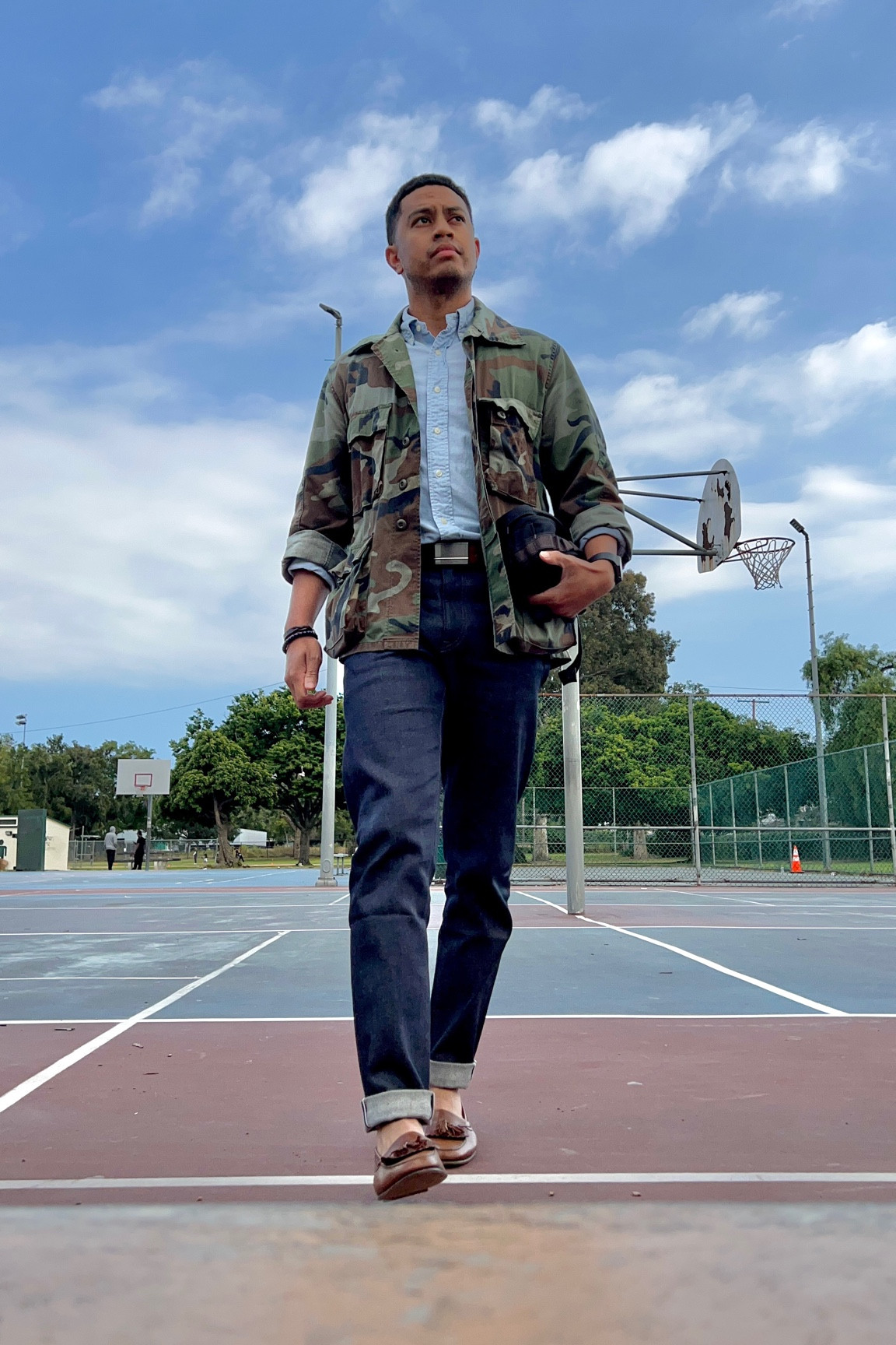 Throw on a Camo jacket over your work attire for an elevated look 

Camo jacket, work outfit, work wear, elevated basics, loafers, tassel loafers, menswear, men’s contemporary 

#LTKstyletip #LTKmens