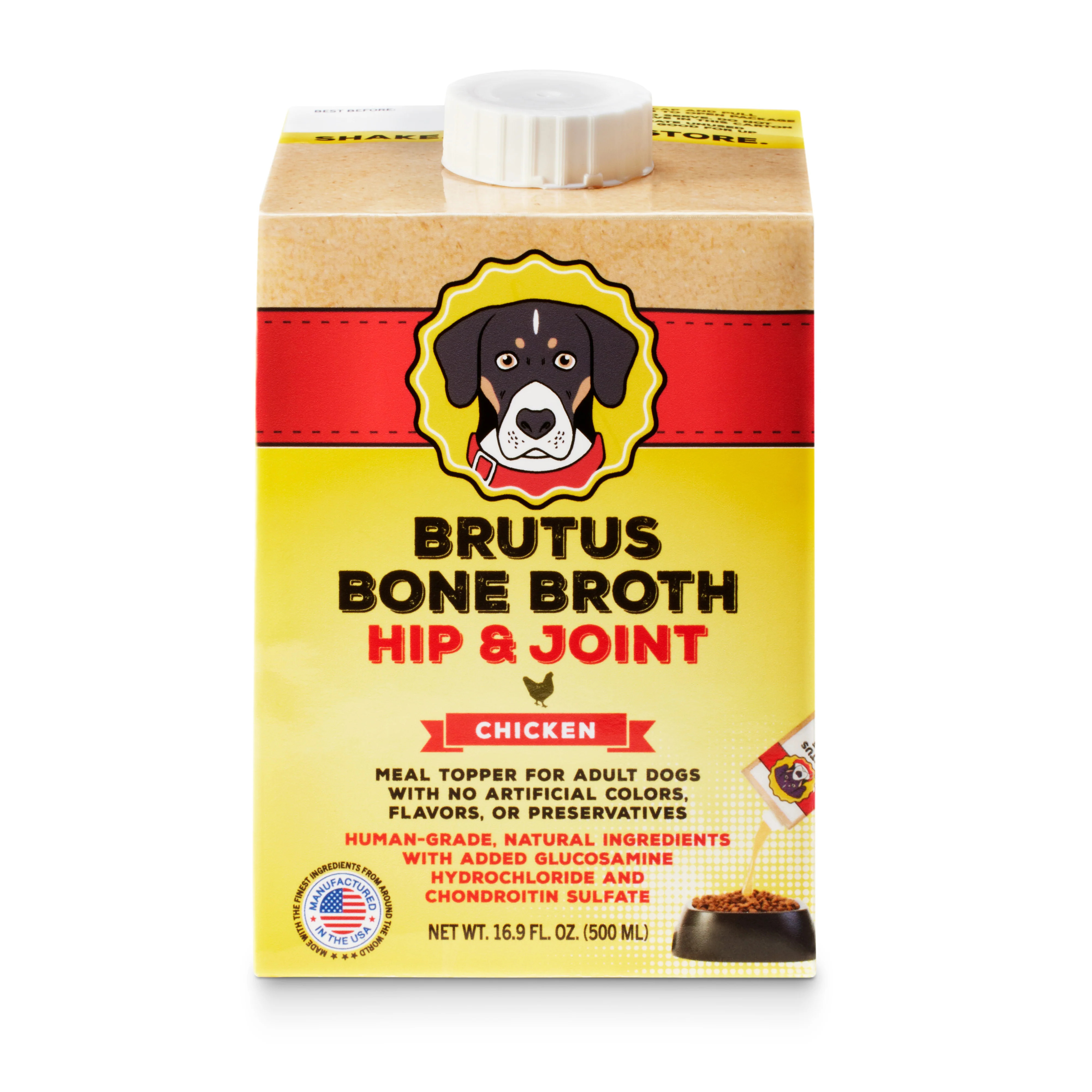 Mini Chicken Brutus Broth for Dogs | Dog Food Topper & Dog Food Gravy | Brutus Broth