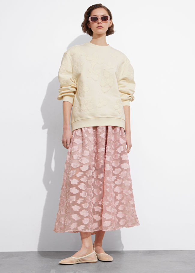 Floral-Appliqué Midi Skirt | & Other Stories (EU + UK)