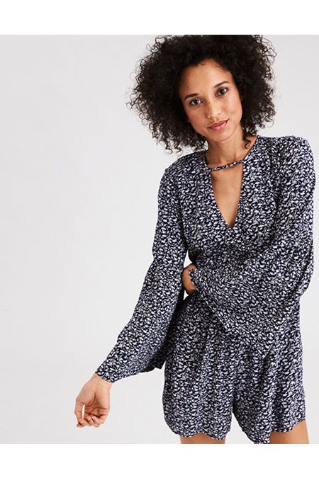 AE Bell Sleeve Romper | American Eagle Outfitters (US & CA)