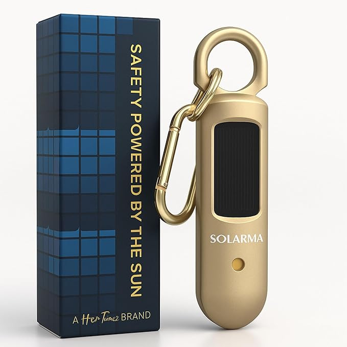 Solarma First Solar Powered Personal Safety Alarm for Women | Extra Loud Double Speaker Siren + L... | Amazon (US)