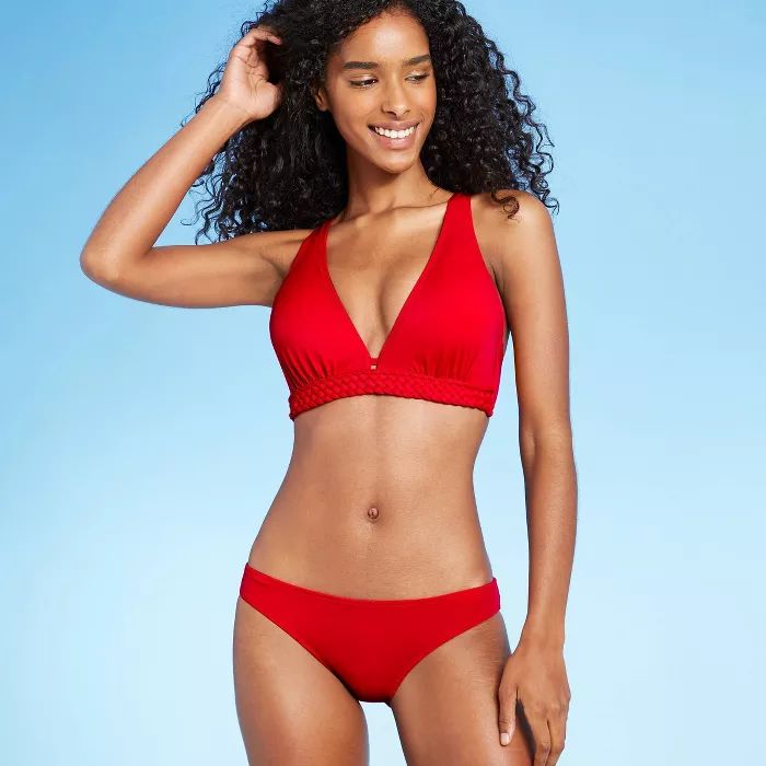 Women's Push-Up Braid Trim Detail Bikini Top - Shade & Shore™ | Target
