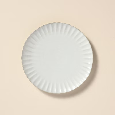 8.5" Scalloped Edge Stoneware Salad Plate Cream - Hearth & Hand™ with Magnolia: Farmhouse Style... | Target
