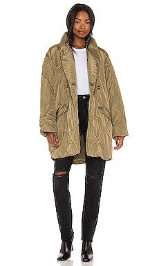 Free People Ella Puffer in Olive from Revolve.com | Revolve Clothing (Global)