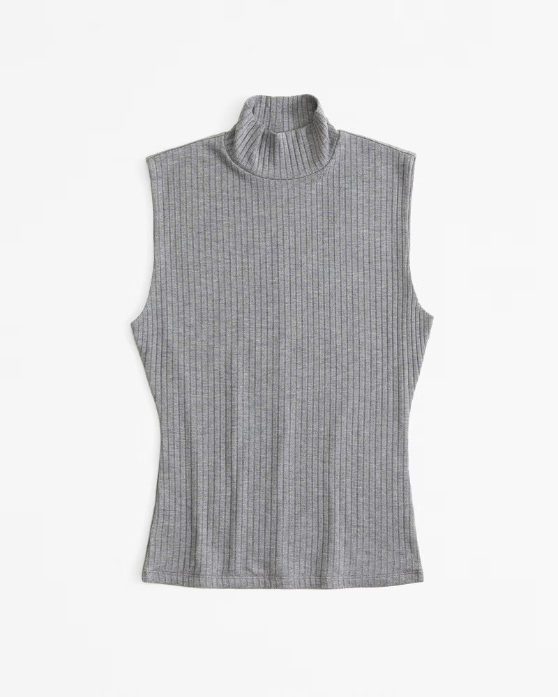Wide Rib Mockneck Top | Abercrombie & Fitch (US)