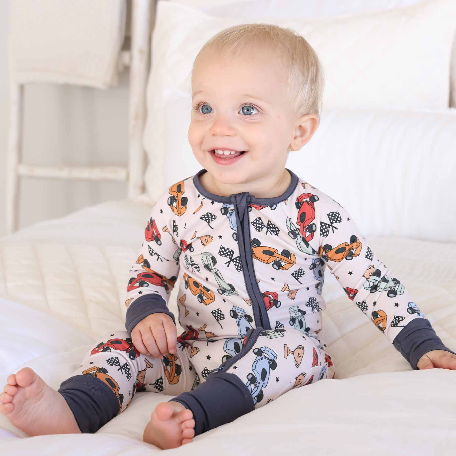 Pit Crew Convertible Zip Romper | Caden Lane