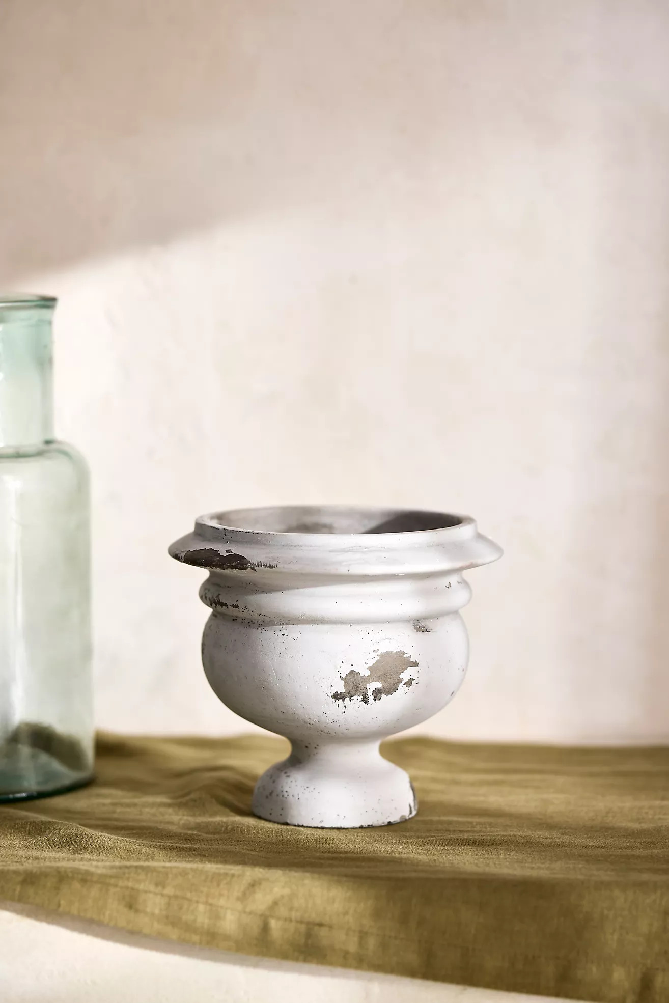 Weathered Mid-Century Cement Urn | Anthropologie (US)
