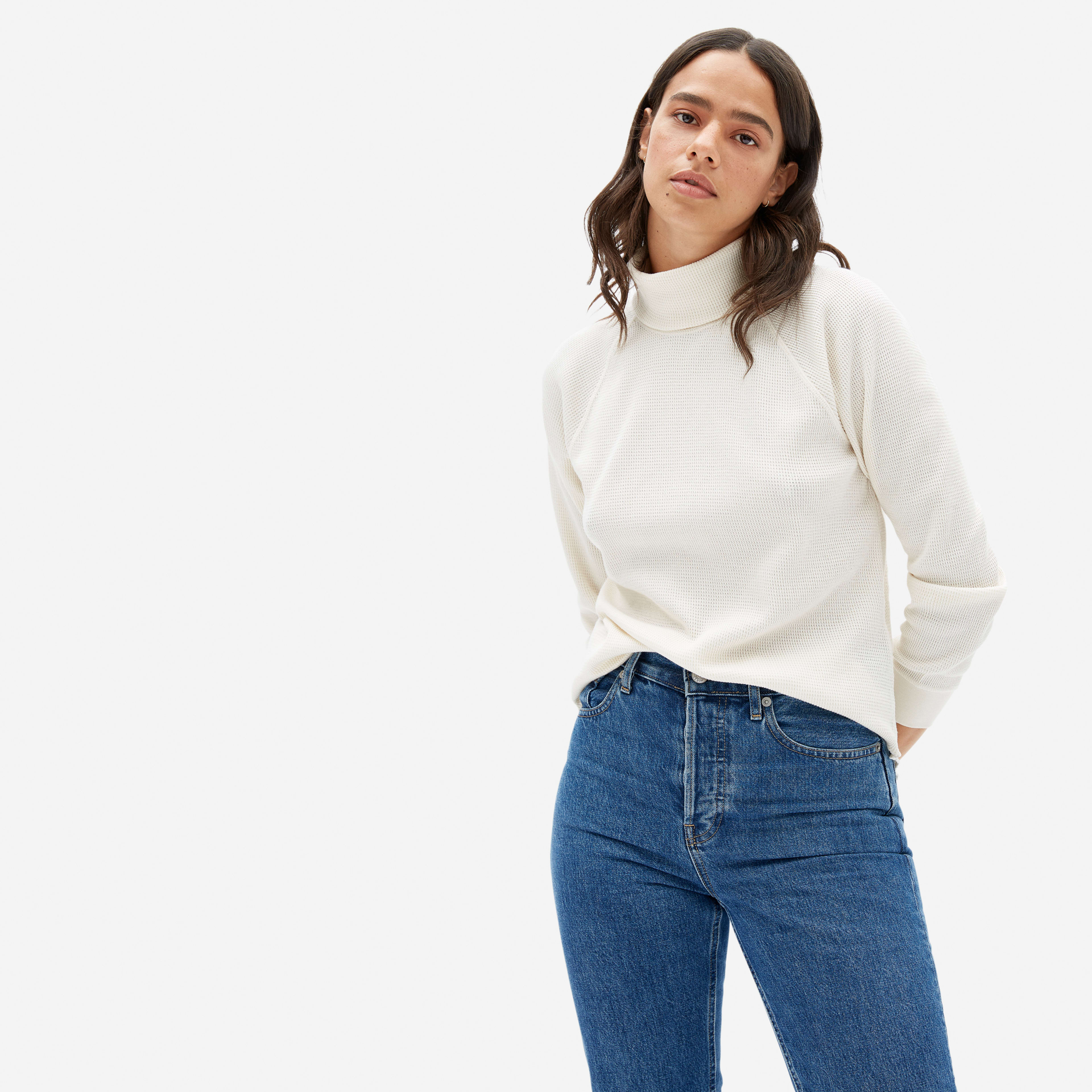 The Organic Cotton Turtleneck Waffle Tee | Everlane