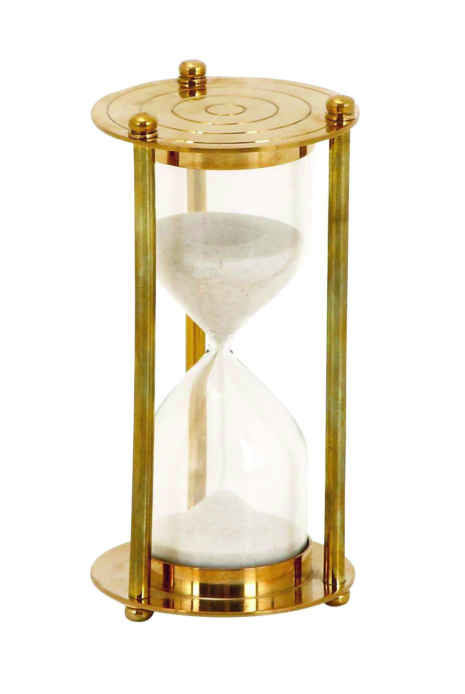 Deco 79 Brass Metal Hourglass Sand Timer, 3" x 3" x 6", Gold | Amazon (US)