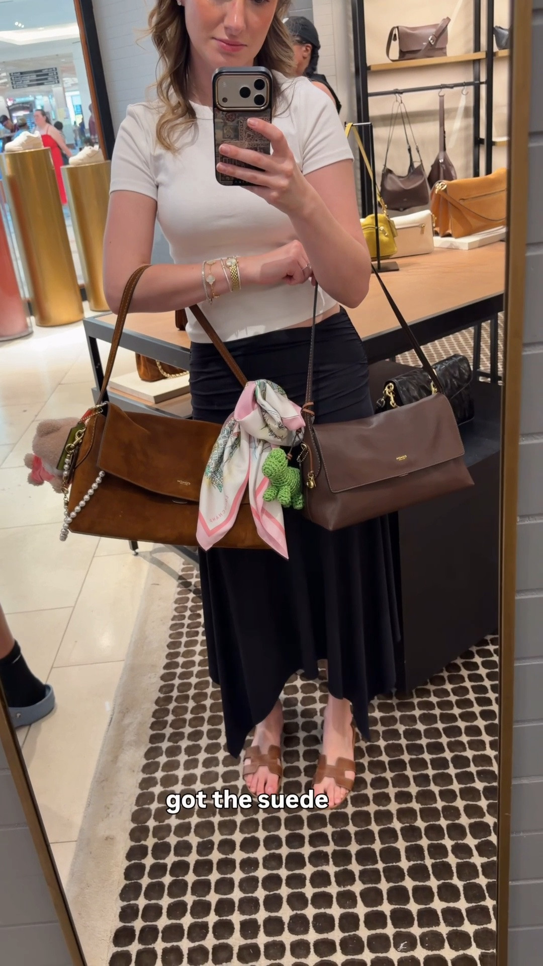 Come help my husband pick his first Coach bag ♥️ Comment SHOP & I’ll dm you the links ♥️

I took my husband to pick out his first Coach bag and it was my first time ever looking at the men’s bags! We got distracted thought by this kissslock with silver hardware and of course the Chelsea 30 in maple

There were also a bunch of cute fifa World Cup tags so we grabbed a couple of those and got a custom tag made for my husbands

What bag do you think he got?